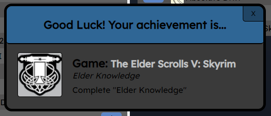 An image showing a randomly generated achievement.